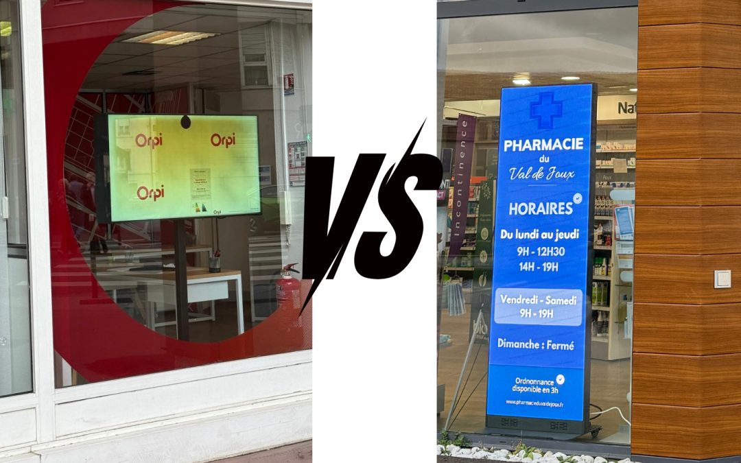 Écran vitrine LED vs LCD : pourquoi acheter pas cher vous coûtera plus cher