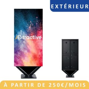 Totem vidéo LED simple face haute luminosité