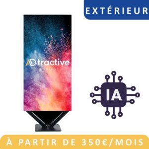 Totem vidéo LED intelligent – diffusion dynamique adaptée à l’audience