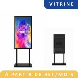 Écran vitrine LCD 0,5m² (43") clé en main accessible