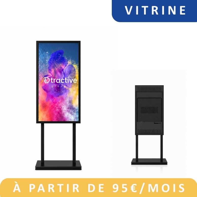 Écran vitrine LCD 0,5m² (43") clé en main accessible