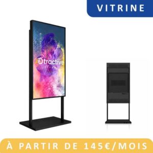 Écran vitrine LCD 0,9m² (55") clé en main accessible